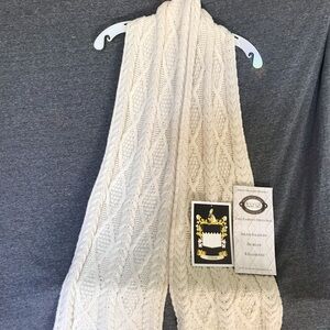 Aran Islands Cream Knit Scarf